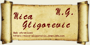 Mića Gligorević vizit kartica